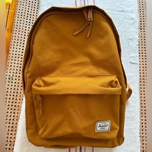 Herschel Backpack with front pocket, mustard yellow, full size